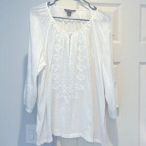 Women’s large Tommy Bahama, beautiful blouse white